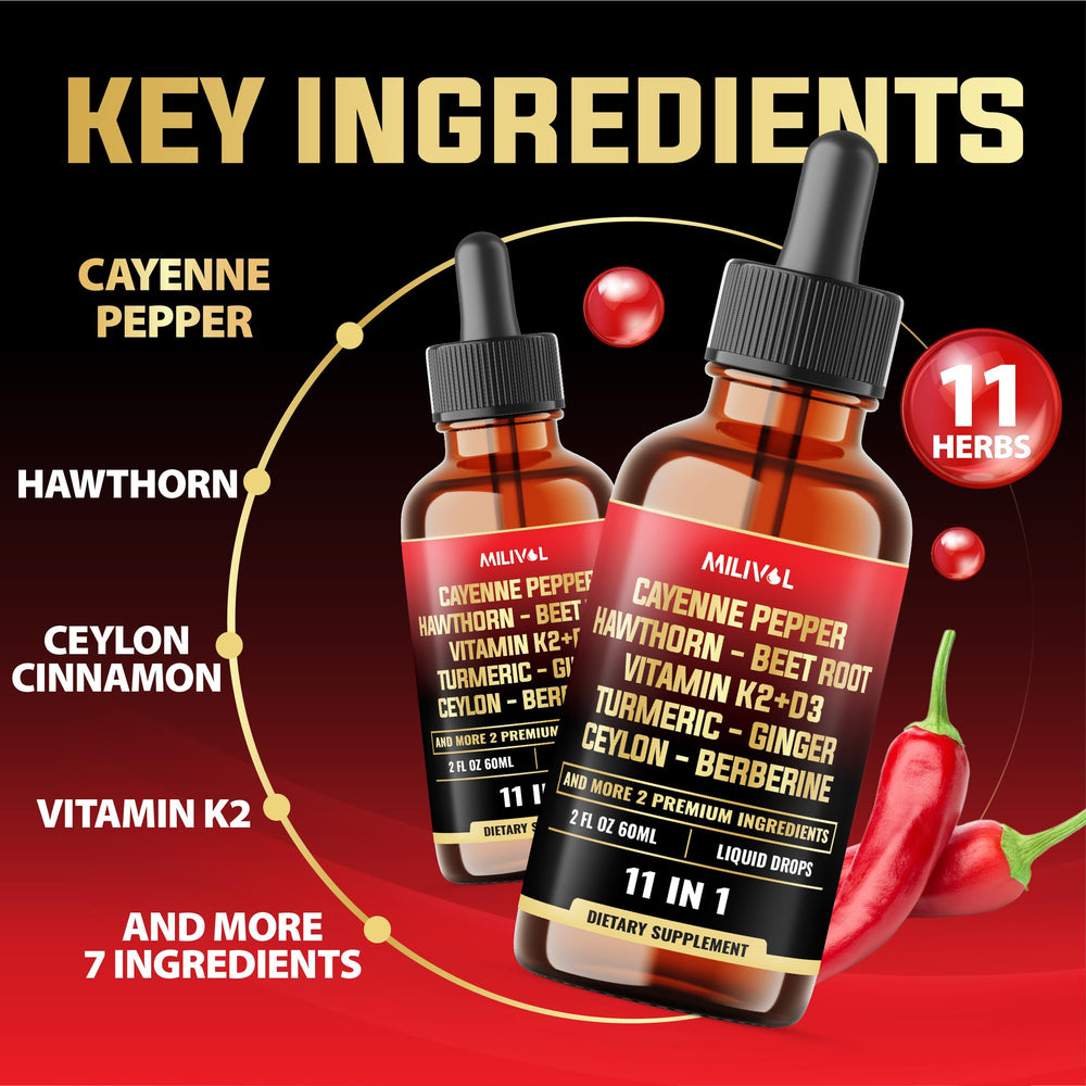MILIVOL 11in1 hawthorn berry ingredient close-up highlighting natural botanicals