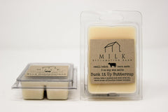 Milk Reclamation Barn's Suck It Up Buttercup wax melt cubes for electric warmers, long-lasting fragrance.