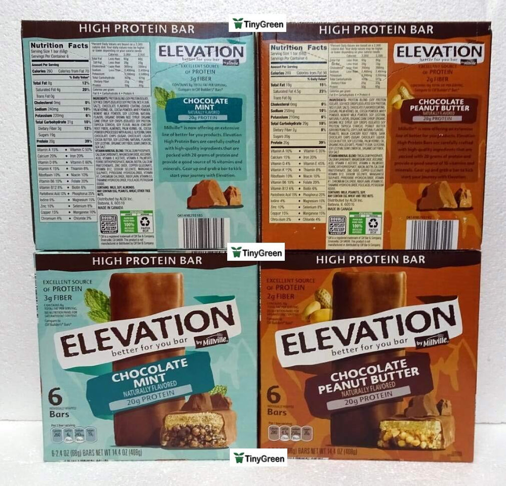 Millville Elevation chocolate peanut butter bar, ideal post-workout treat with satisfying taste.