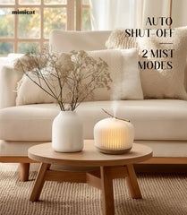 Mimicat night light provides soft illumination in bedroom or study