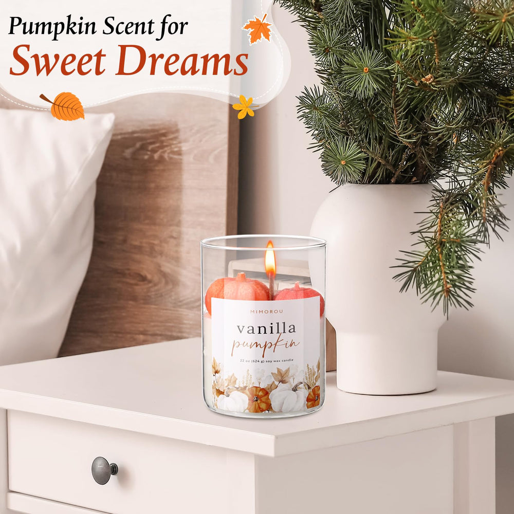 Mimorou autumn aroma candle creates warm ambiance during cozy evenings.