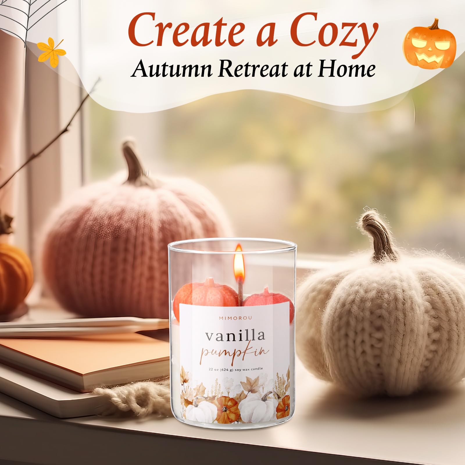 Mimorou pumpkin candle makes a thoughtful holiday gift for pumpkin lovers.