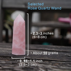 MIMOSA Healing Crystal Wand featuring selenite stick for cleansing rituals.