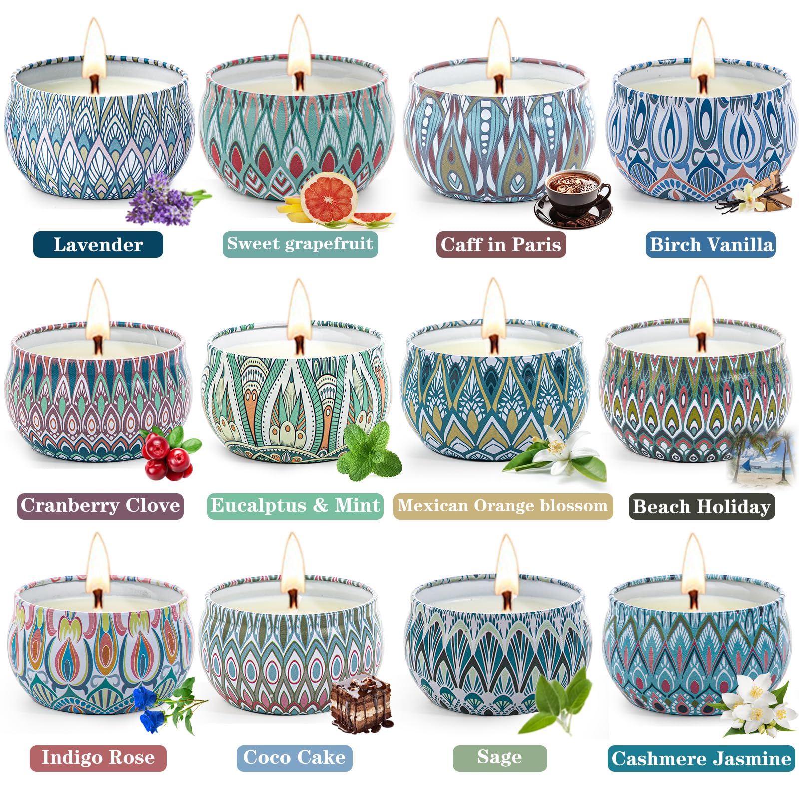 MIMURHYL Lavender candle jar for calming rooms and relaxation