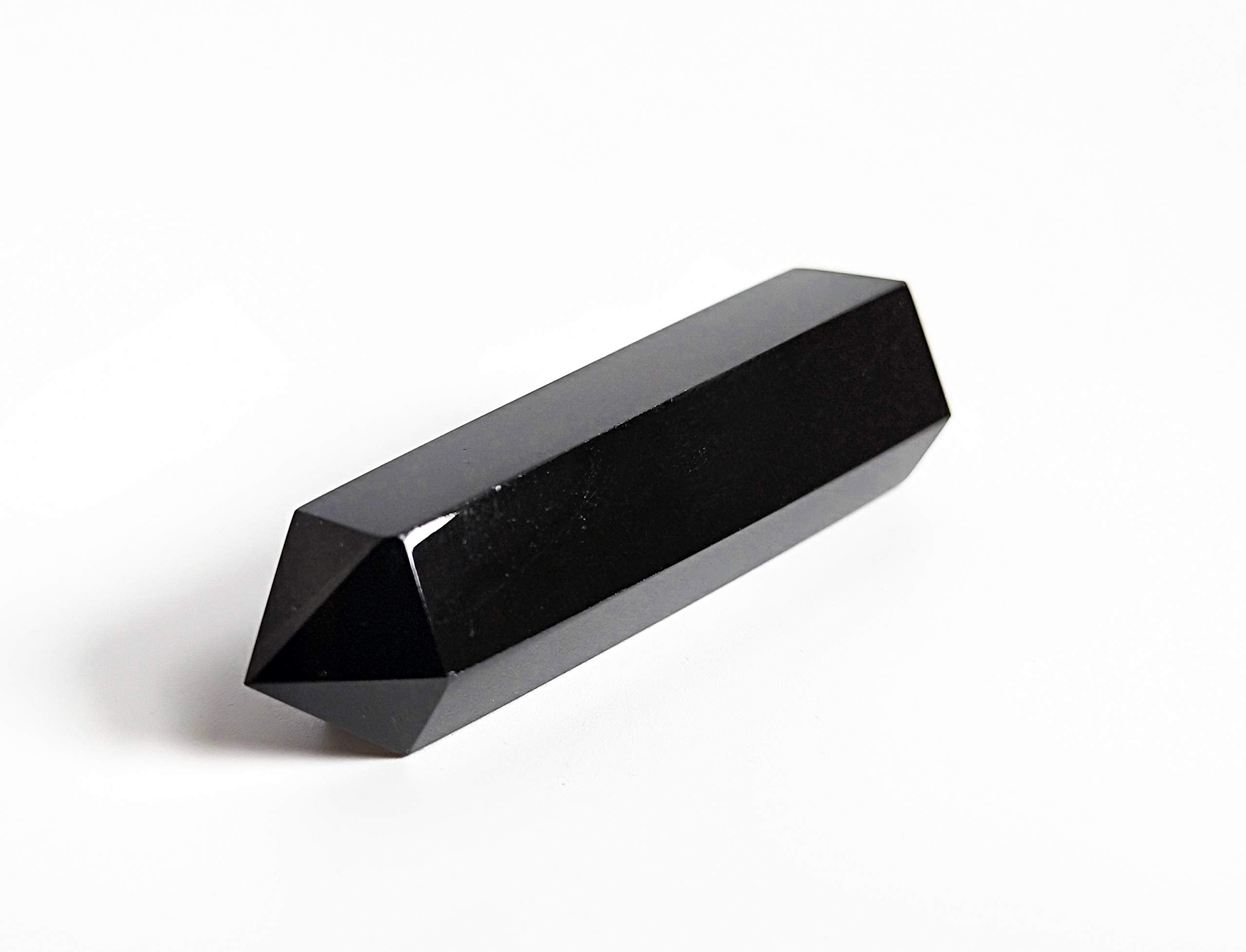 Mina Heal Black Obsidian wand detail showing deep color and craftsmanship