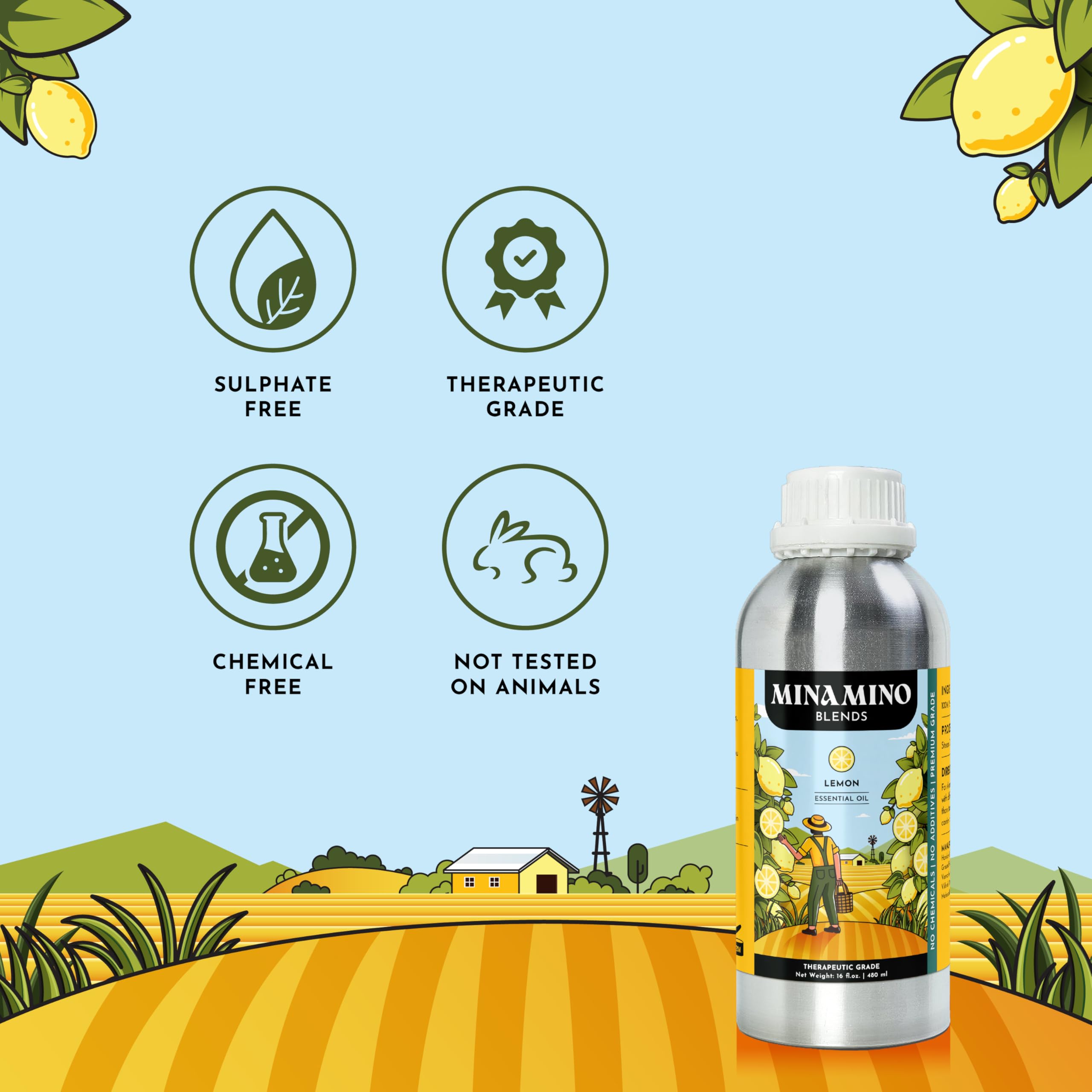 Minamino Blends lemon oil for handmade soaps with scent