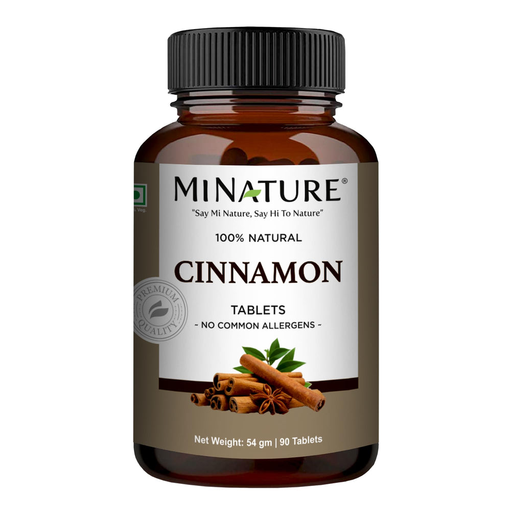 Minature Cinnamon Tablets bottle shown for convenient daily use