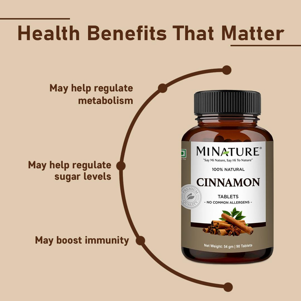 Minature Cinnamon Tablets held in hand to illustrate easy daily routine