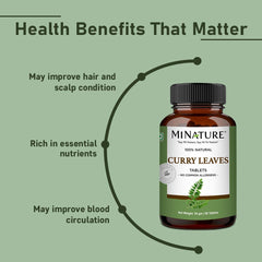 minature curry leaves tablet capsules close-up highlighting 1000mg potency