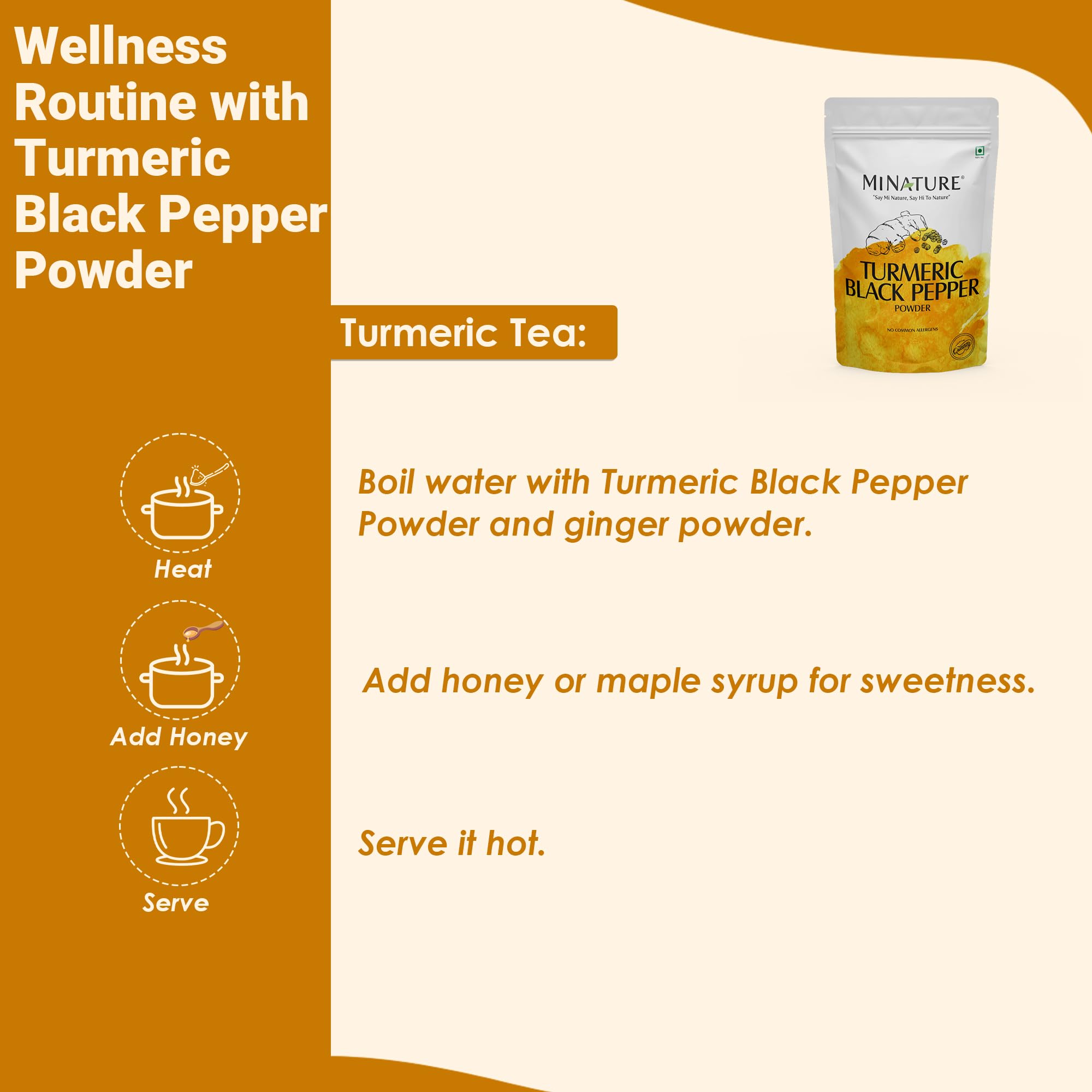 minature mi nature turmeric powder jar—clean ingredients for plant-based kitchens