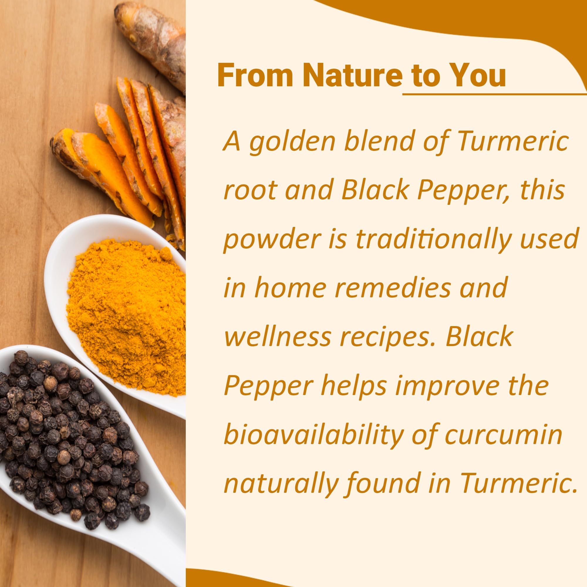 minature mi nature turmeric powder spoon—easy measuring for daily cooking