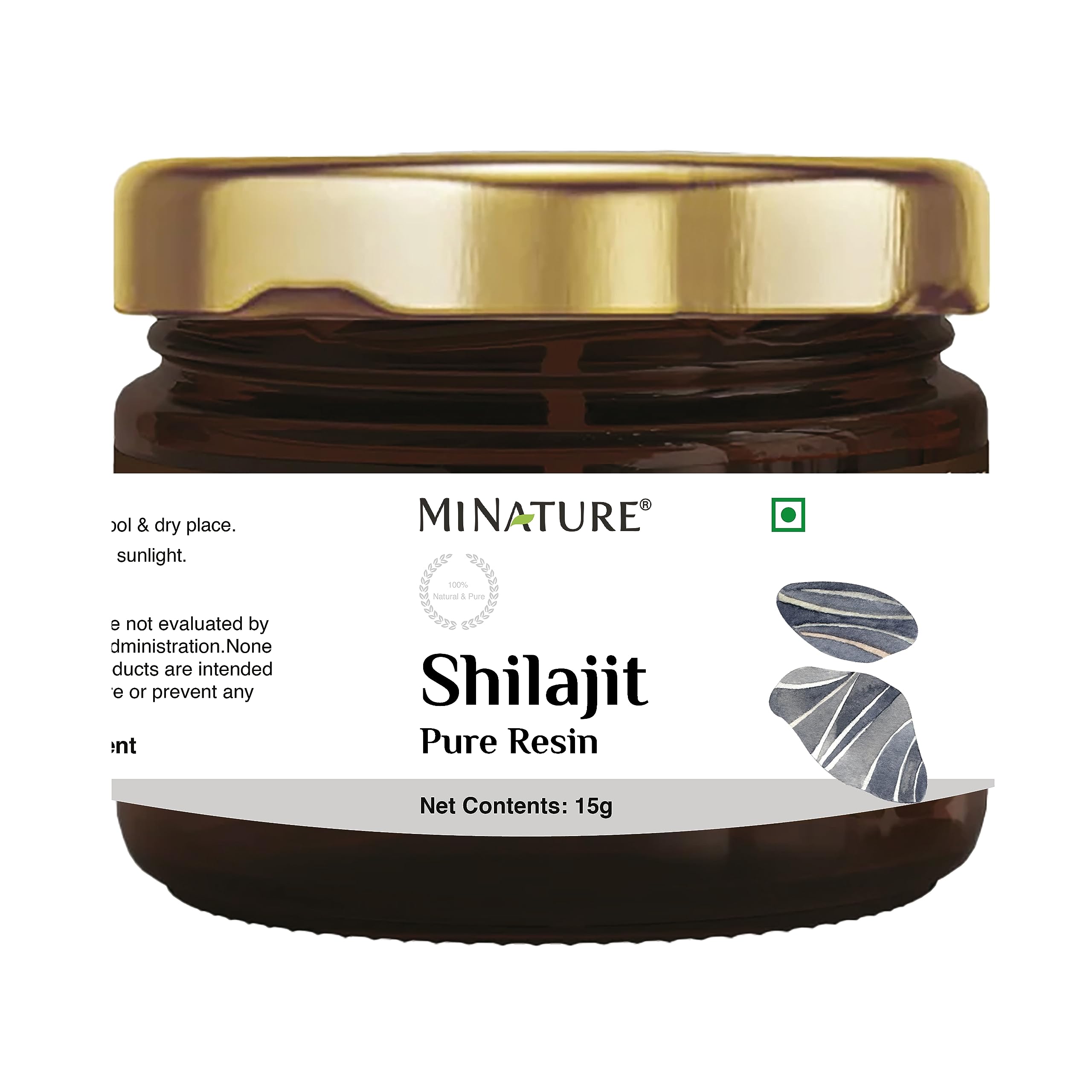 minature Pure Shilajit Resin bottle front showing natural energy support and daily routine suitability