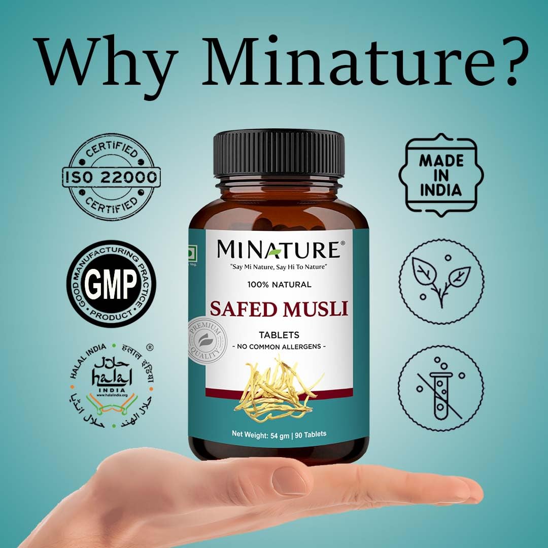 Minature Safed Musli tablets arranged neatly imply a 45-day regimen.