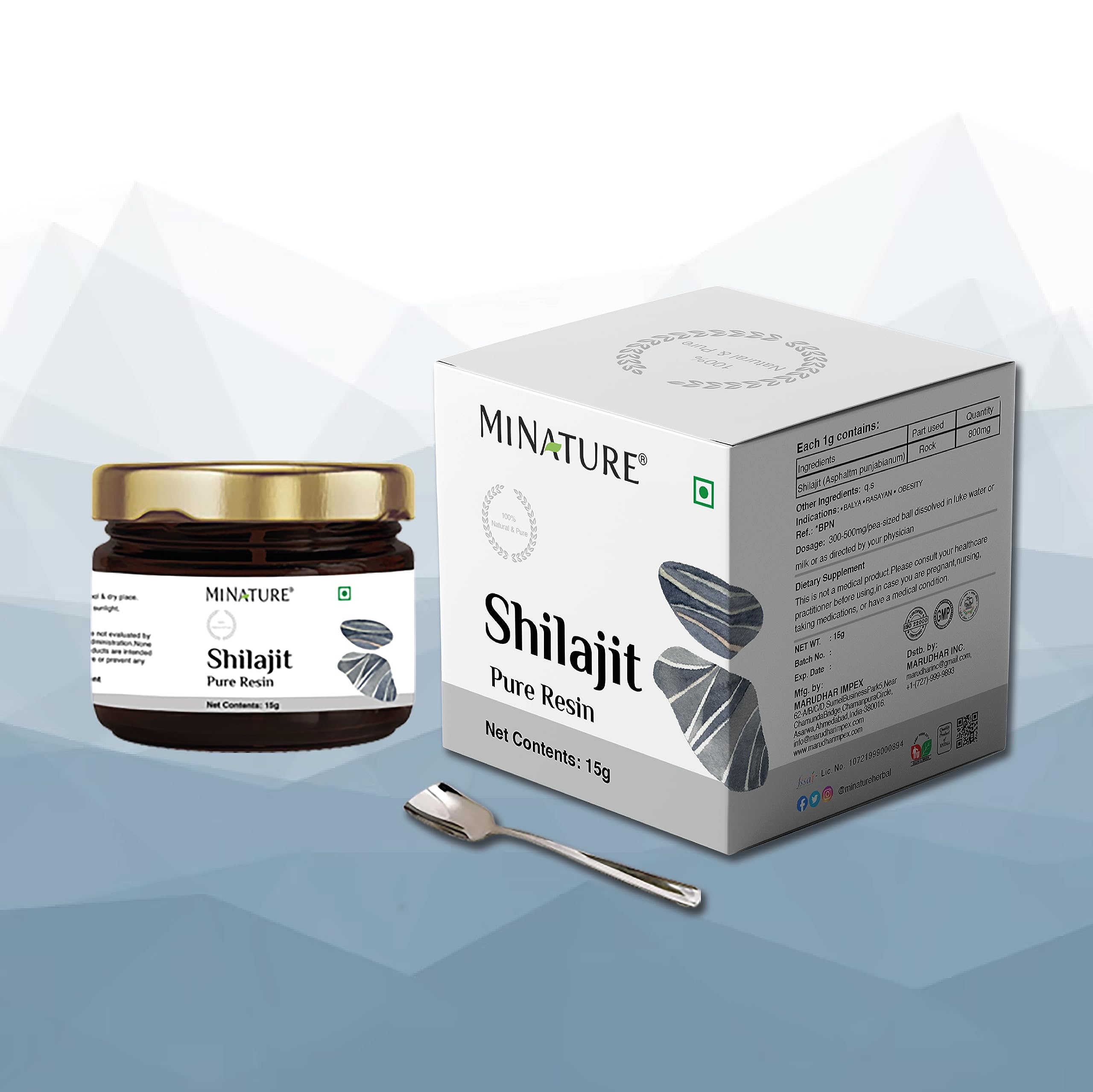 minature Shilajit Resin jar closeup highlighting rich texture and authenticity