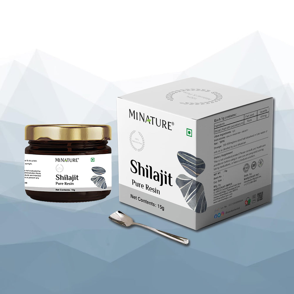 minature Shilajit Resin jar closeup highlighting rich texture and authenticity