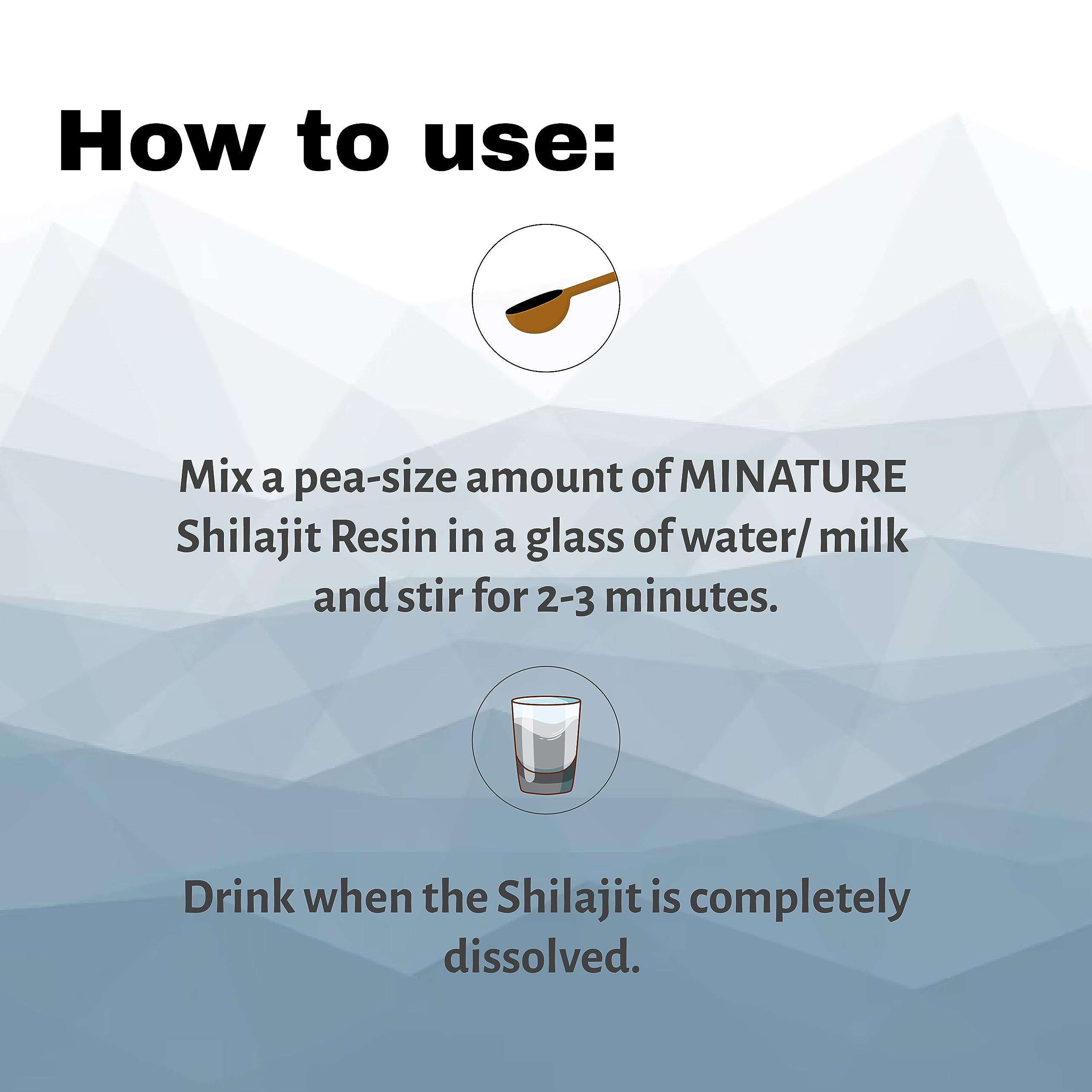 minature Shilajit Resin packaging label emphasizing authenticity and sourcing
