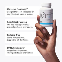 Mind Lab Pro MLP4 capsules closeup shows vegan ingredients and bioavailability