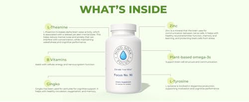 Mind Soak Focus No. 90 zinc and L-theanine scene for calm concentration