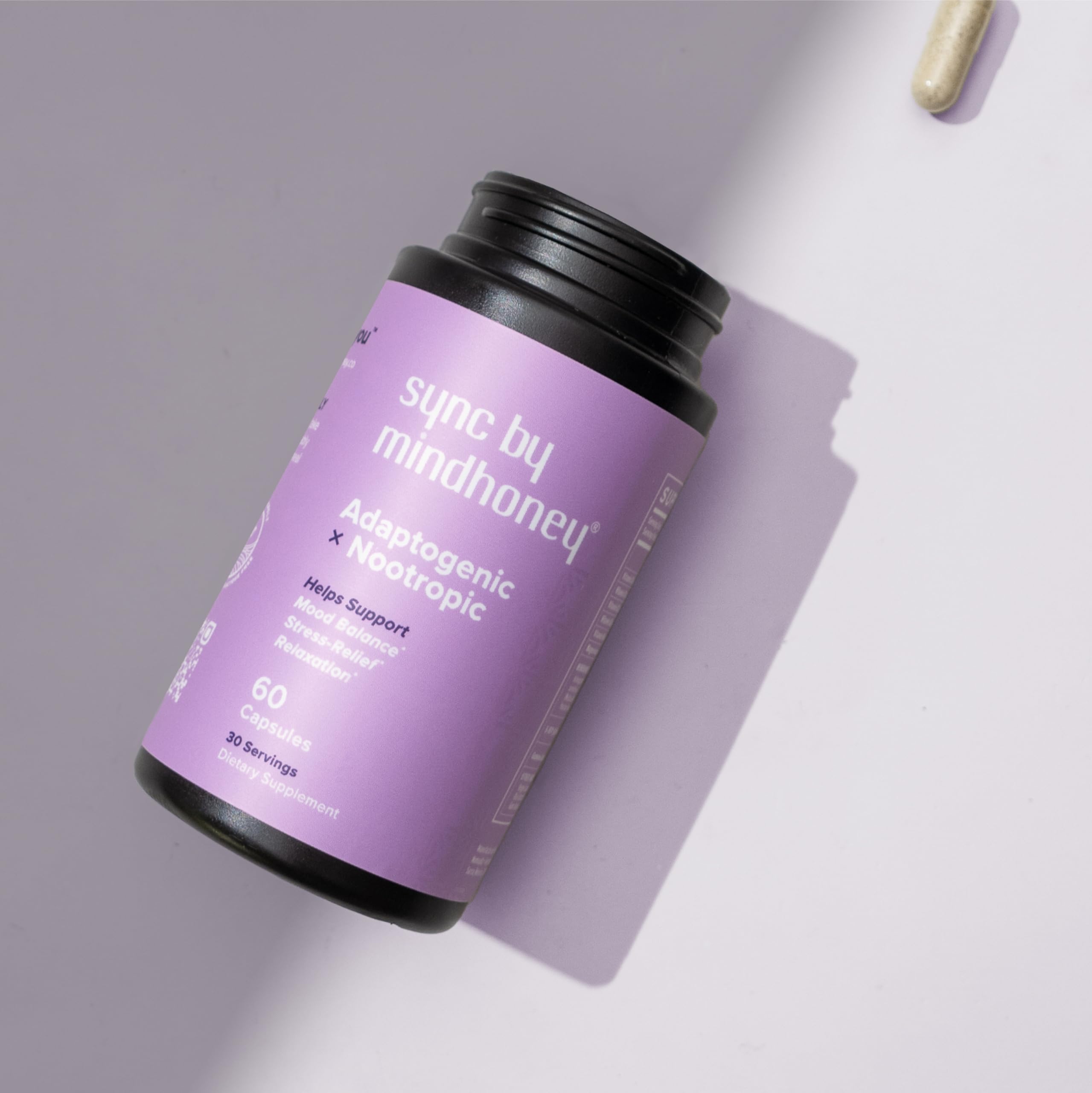 MINDHONEY SYNC ingredient icons highlight natural nootropics and minerals.