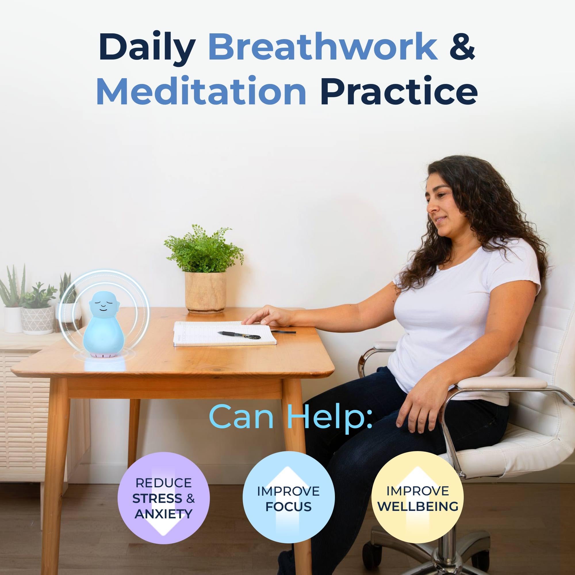 Mindsight Breathing Buddha modes highlight three breathing patterns for guided meditation.
