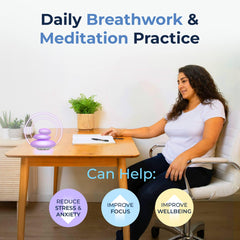 Mindsight Breathing Buddha soft silicone cover for tactile comfort.