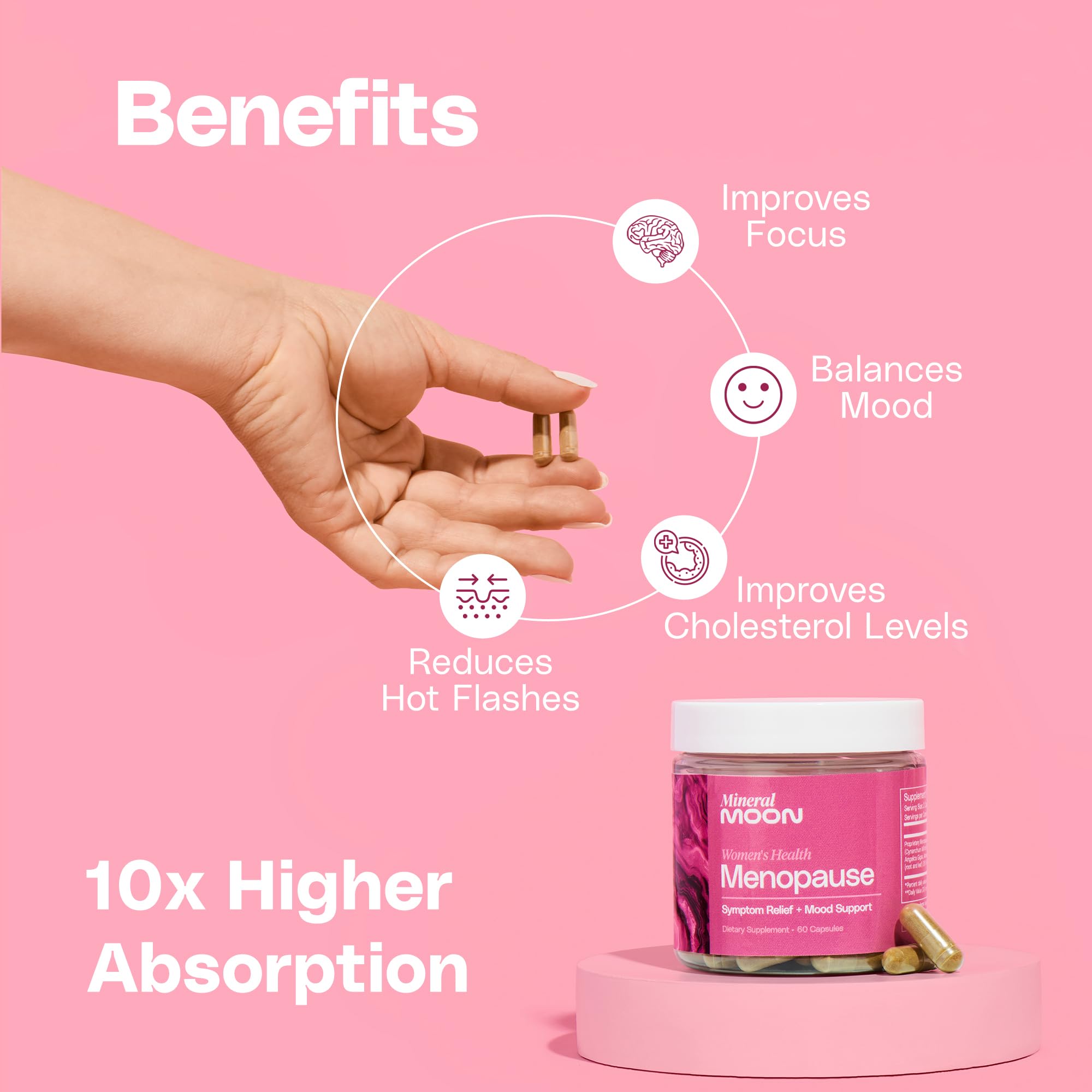 Mineral Moon sleep support capsules encourage more restorative sleep.
