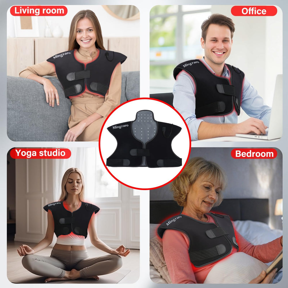 Mingraro flexible wrap design hugs shoulders for comfortable use