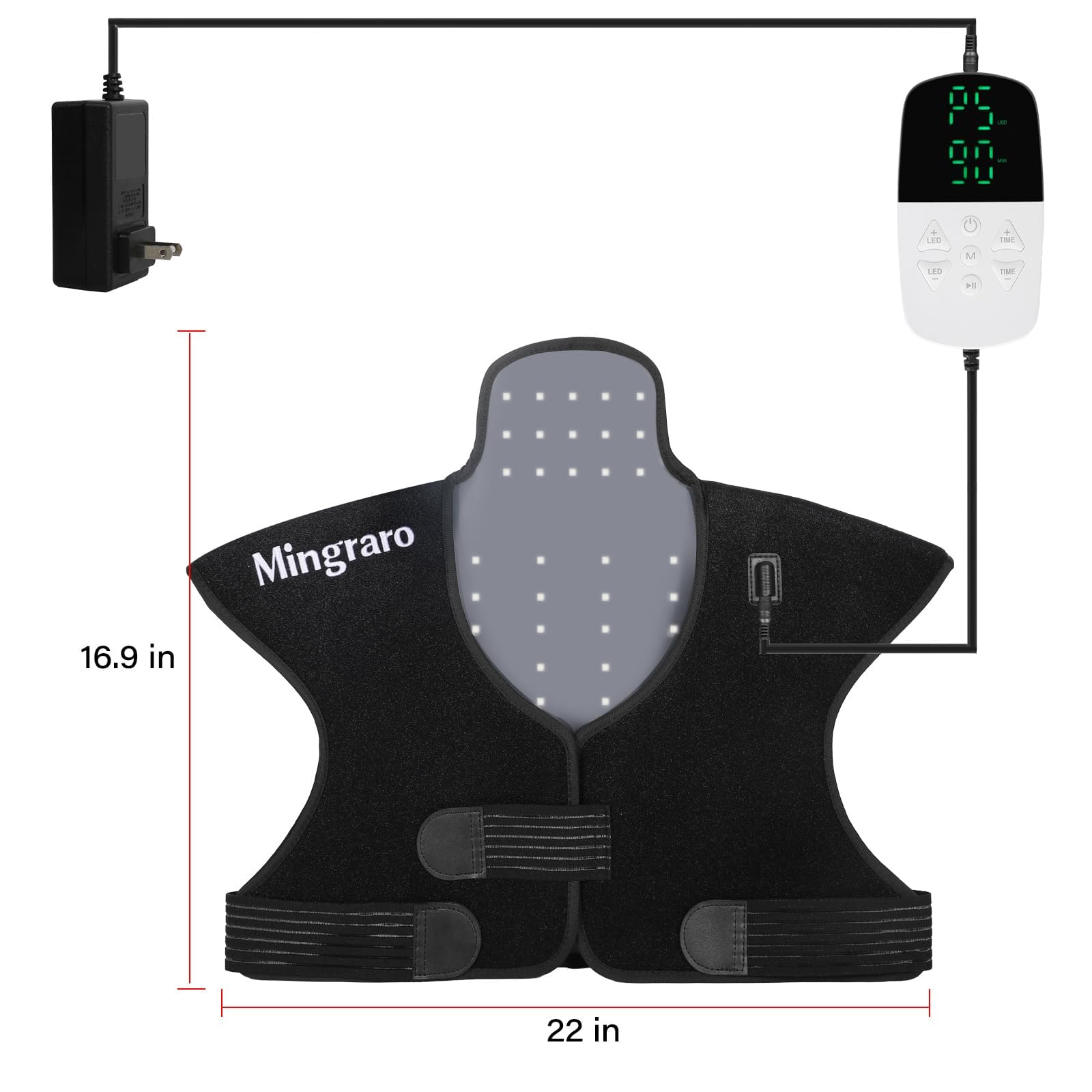 Mingraro raised fabric neck area ensures rays reach upper neck