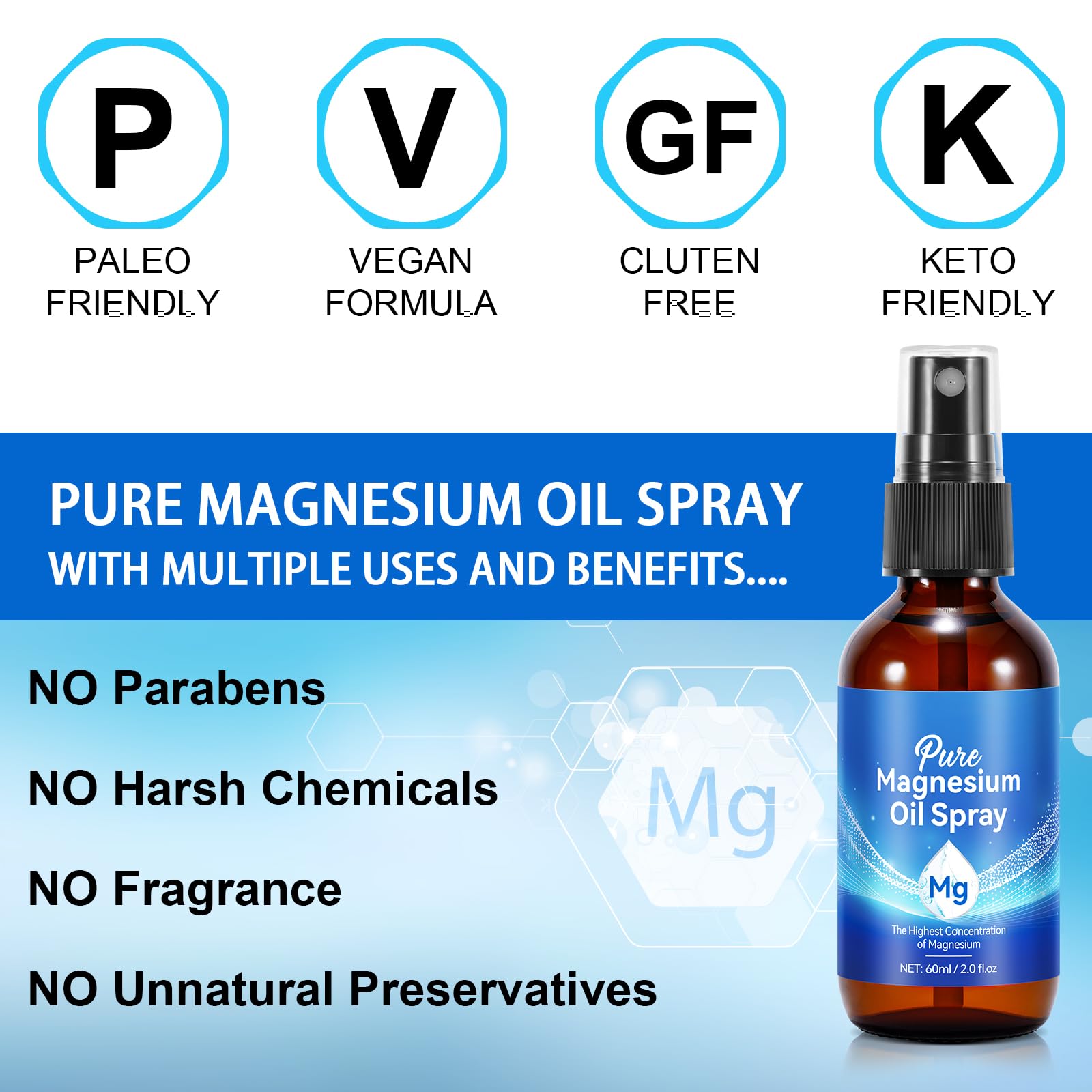 MINGYITUO Pure Magnesium Spray on feet for relaxation