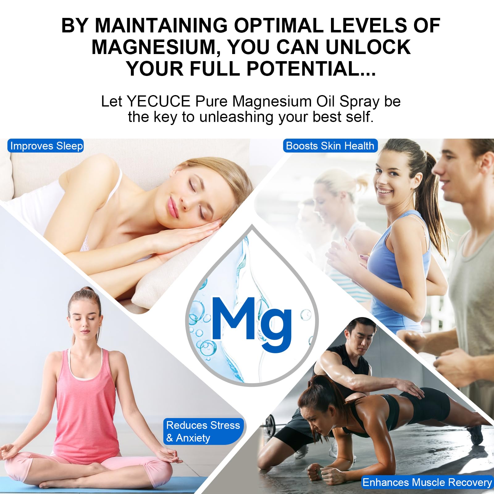 MINGYITUO Magnesium Spray in premium glass bottle packaging