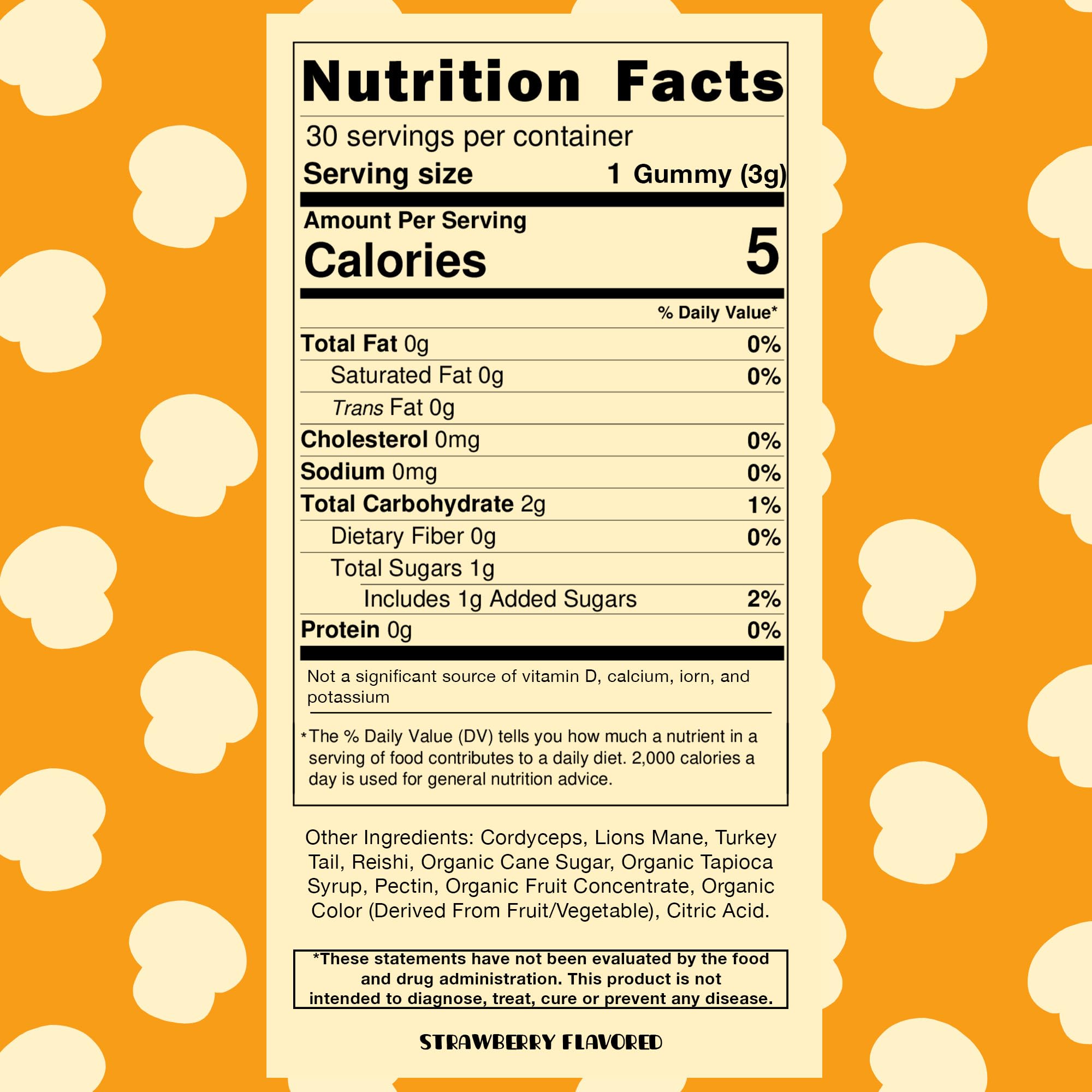 Mini Mushy's Turkey Tail gummy with back-panel visible hints immune balance.
