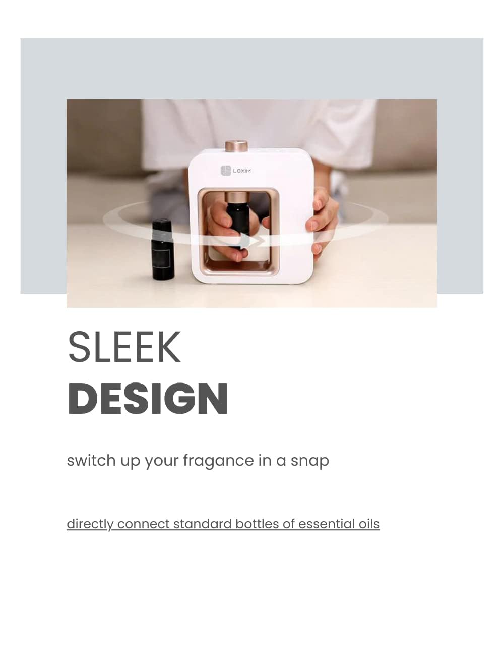 Minidiva diffuser waterless design ideal for travel and bedside use.