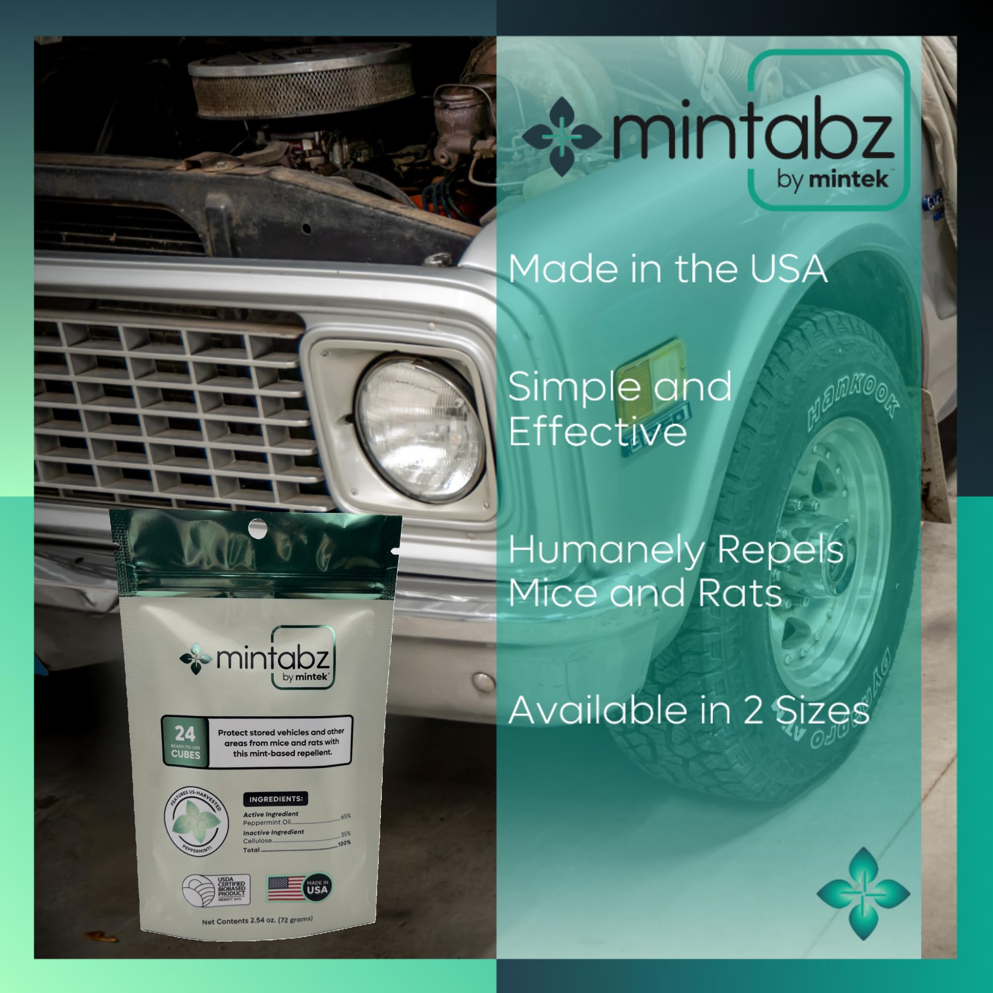 Mintek Mintabz cubes water soluble for quick use