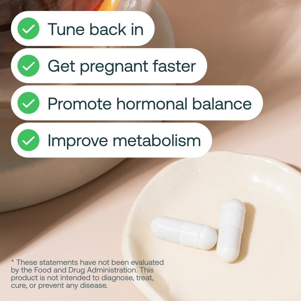 MIRA PCOS supplement label closeup showing 40 to 1 ratio