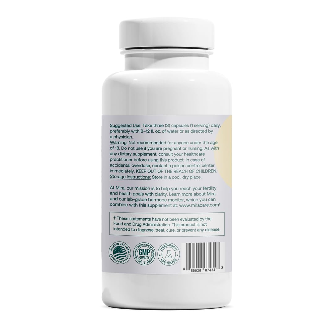 MIRA PCOS usage scene with water and capsules