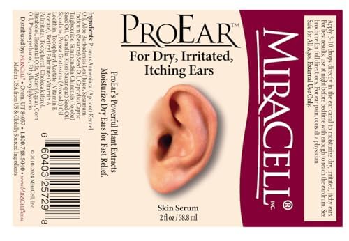 Vitamin E in ProEar helps soften wax and hydrate.