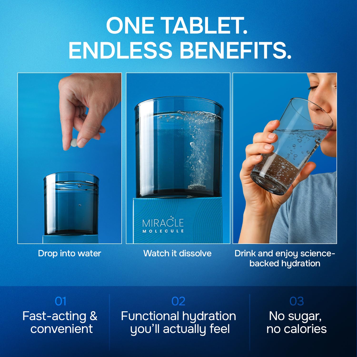 Daily lifestyle display of Miracle Molecule tablets supported immunity.