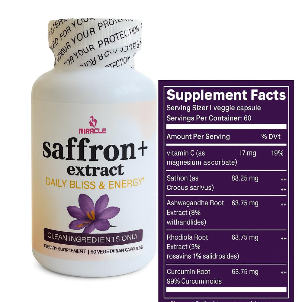MIRACLE Mood vegetarian capsules close-up highlighting calming support for daily resilience.