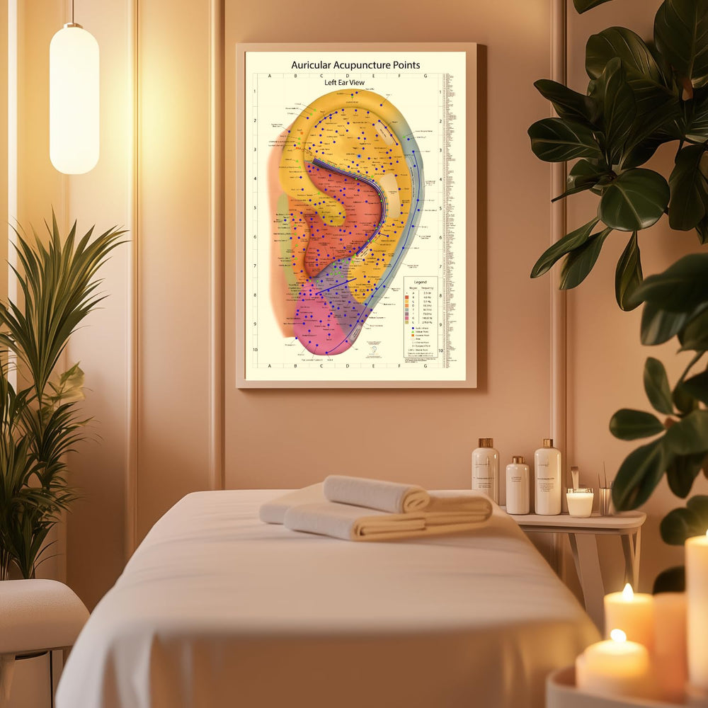 Miridia Auricular Points Alphabetical Index with coordinates speeds treatment planning.
