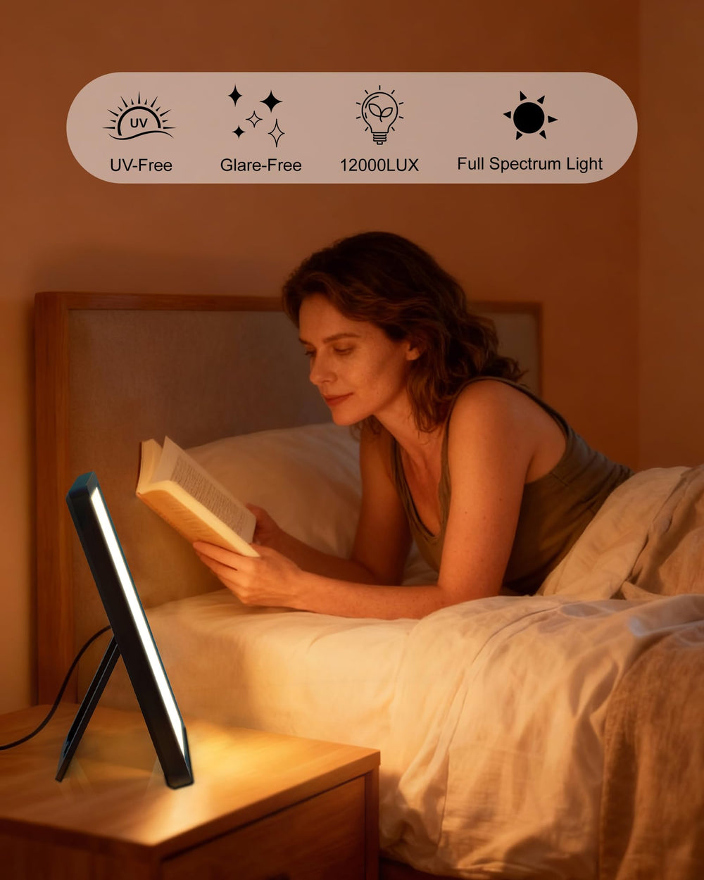 MirthSip five brightness levels and color temps for comfort