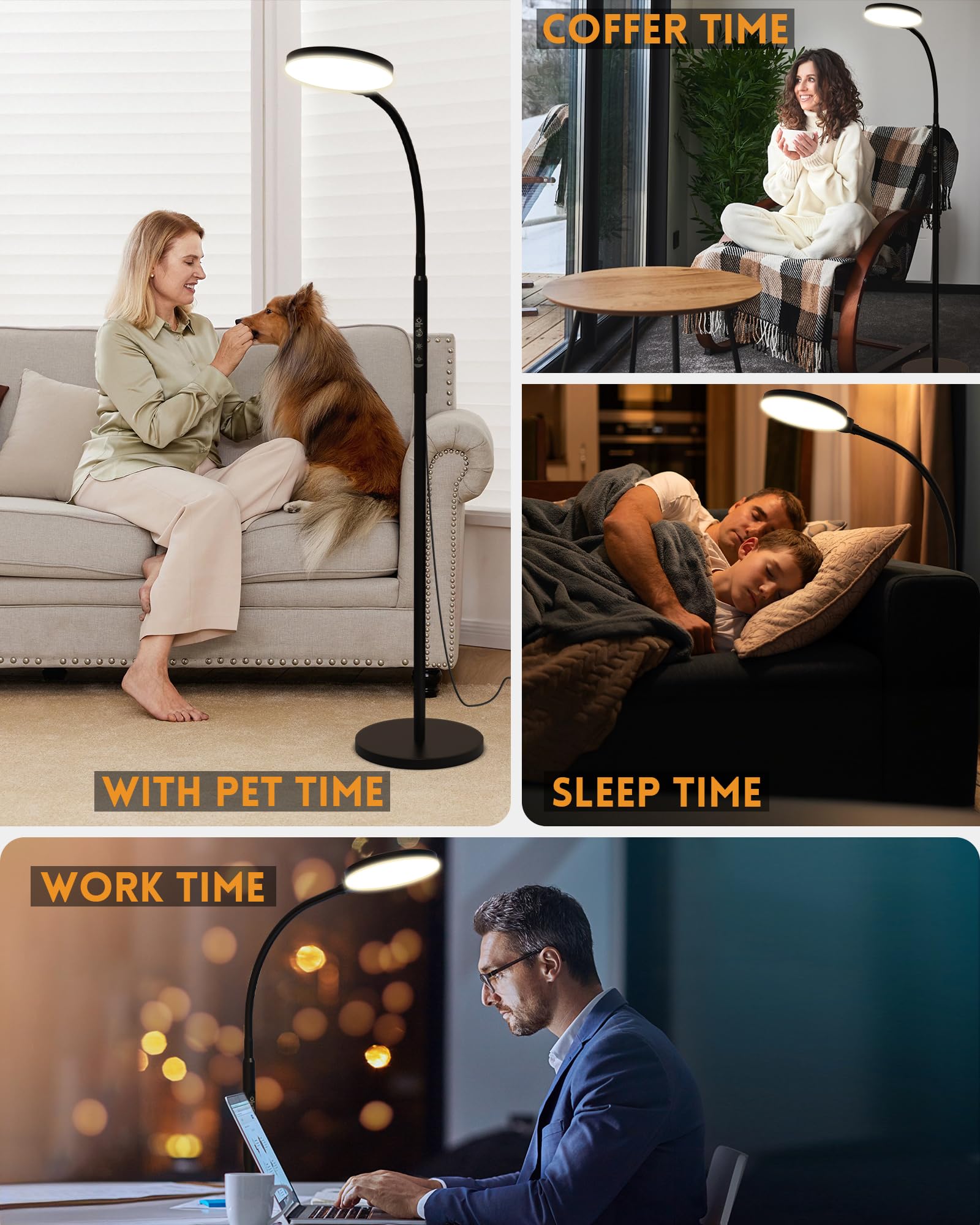 MirthSip lamp uses a 3-in-1 mount for desk, floor, or wall setups