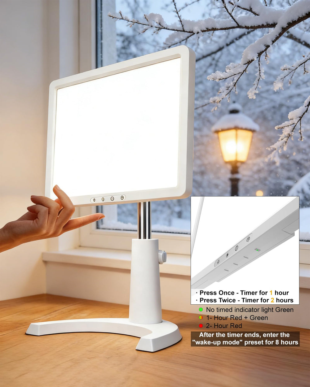 MirthSip portable compact daylight lamp easy to move between rooms