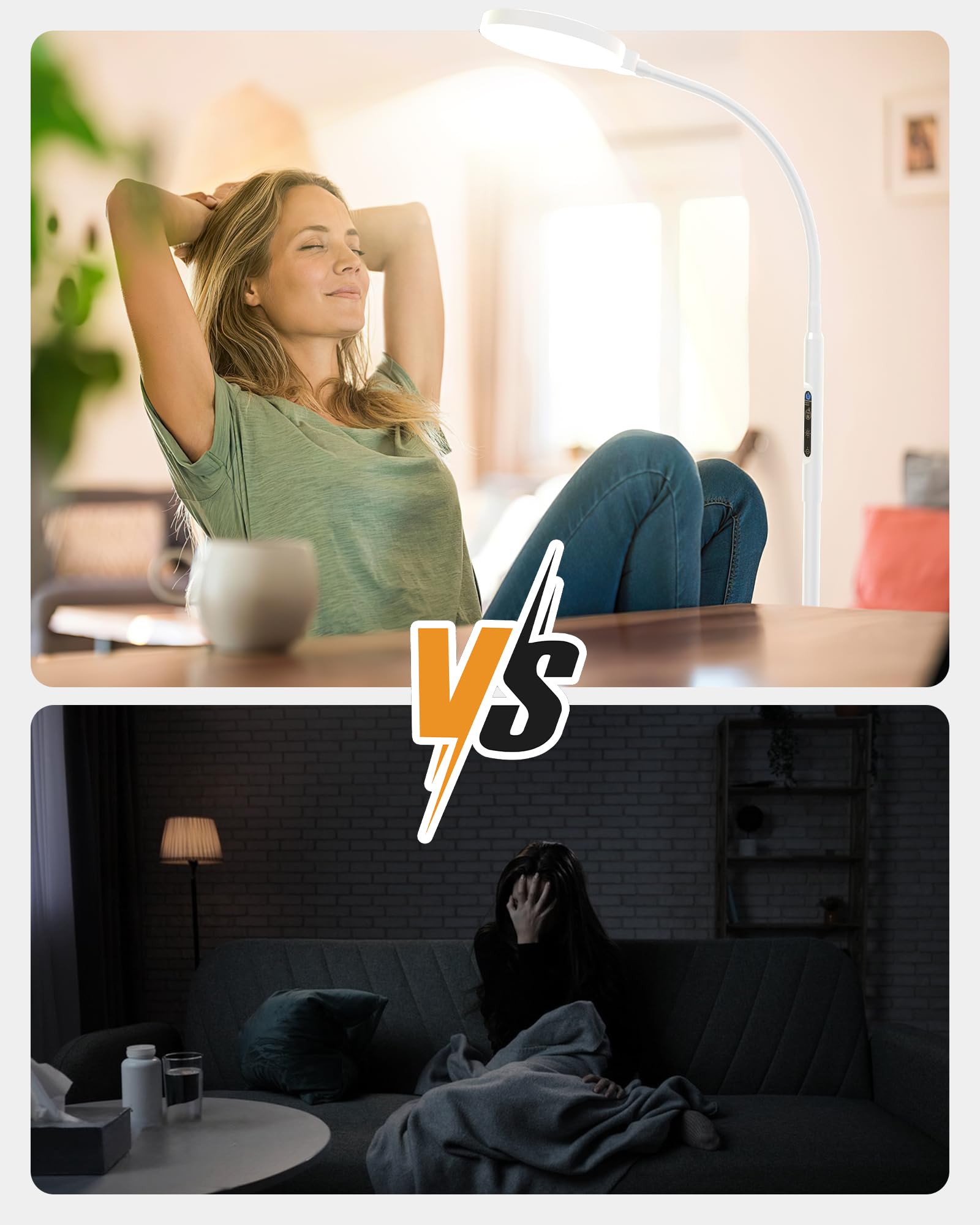 MirthSip Sunlight Lamp 3-in-1 mount for flexible placement and setup.