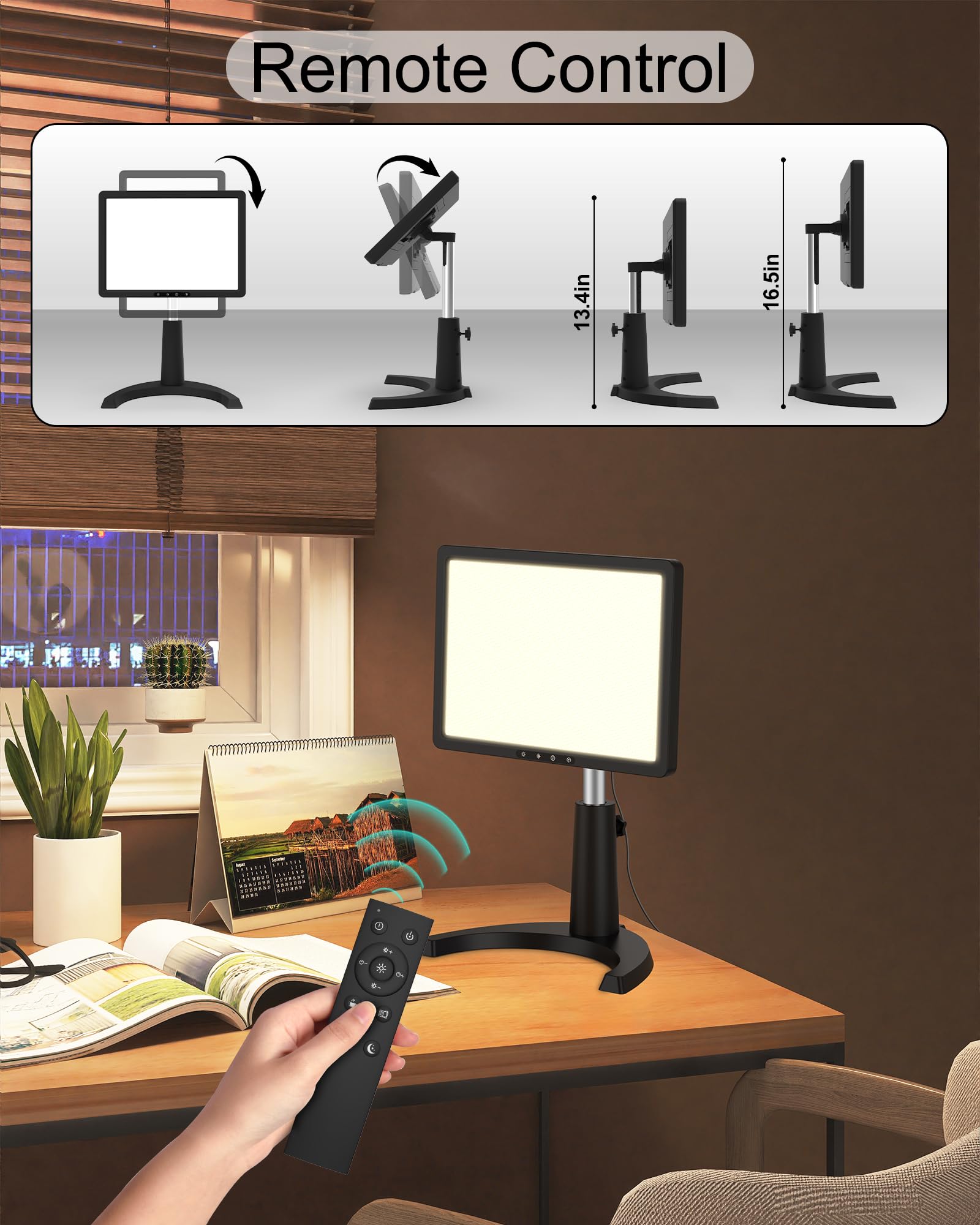 MirthSip Sunlight Lamp 3in1-mount demonstrates versatile placement in any workspace
