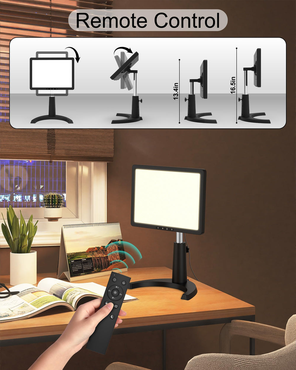MirthSip Sunlight Lamp 3in1-mount demonstrates versatile placement in any workspace