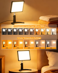 MirthSip Sunlight Lamp desk-setup shows glare-free illumination for study sessions