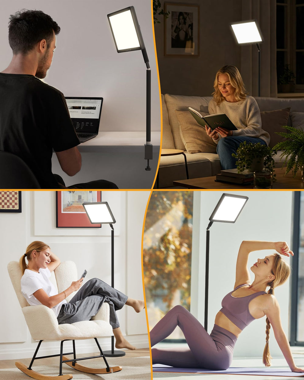 MirthSip Sunlight Lamp in an office-living room setup for everyday use