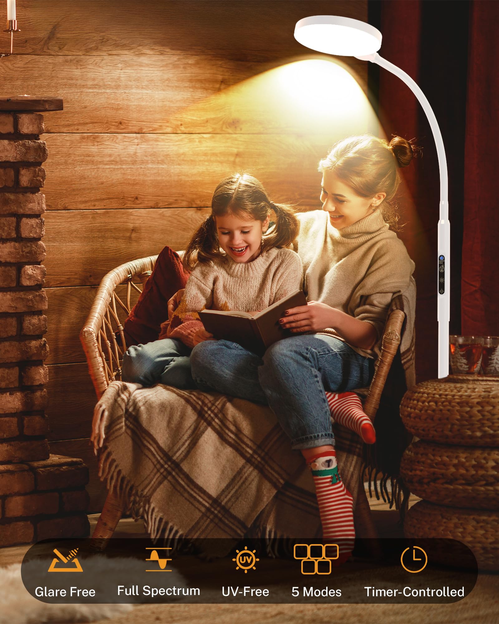 MirthSip Sunlight Lamp remote control for convenient adjustments from anywhere.