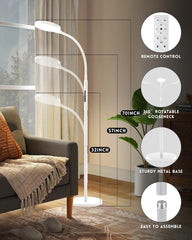 MirthSip Sunlight Lamp side view showing a sleek floor lamp design for living spaces.