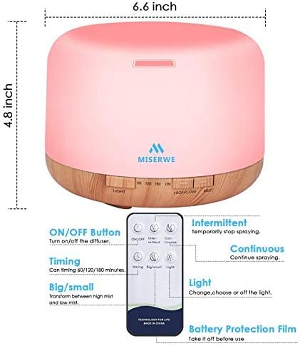MISERWE diffuser with waterless auto shut-off for safe unattended use